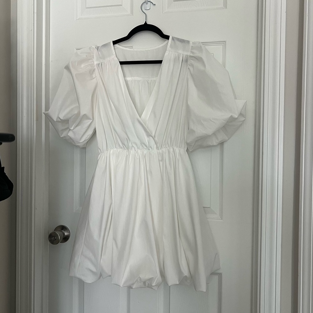 White Mini Bubble Dress | Size M | Brides to Be